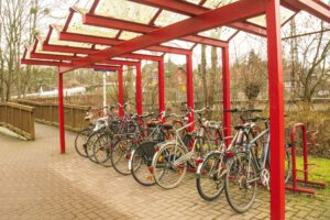 covered bicycle parking in Europe
